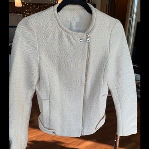 Cream textured jacket